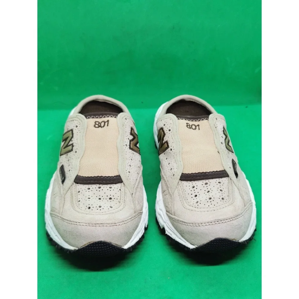 New Balance 801 Slip On All Terrain Beige Suede Leather Shoes Size 6.5 D W801FC